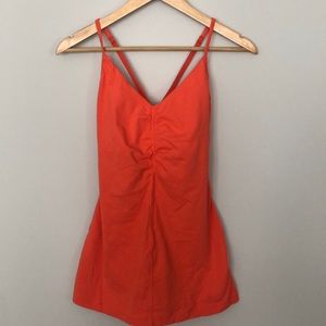 Lululemon Orange luon yoga top